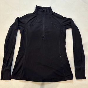 LULU LEMON Quarter Zip Black Pullover - Size 10
